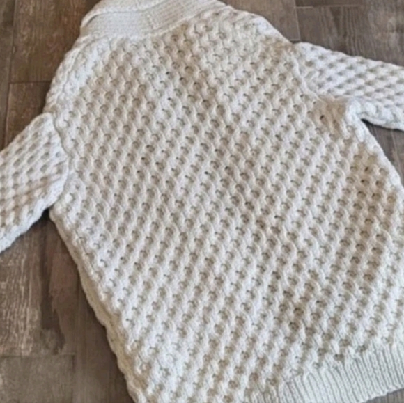 S-L Rare Kim Haller Heavy Knit Merino Wool Blend Open Front Cardigan MSRP $600 - Picture 4 of 16